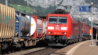 Trainspotting 9 DB Cargo BR 185 im Gotthardeinsatz [upl. by Neeruan]