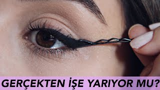 TEL TOKAYLA EYELINER ÇEKMEK [upl. by Enerahs]