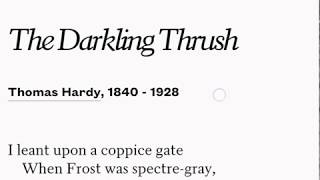 Explanation of The Darkling Thrush by Thomas Hardy Class 12 English Elective  Detailed summary [upl. by Gram]