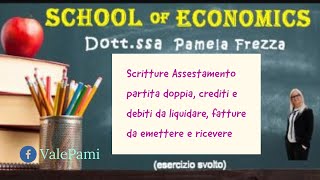 Scritture assestamento partita doppia crediti e debiti da liquidare fatture da emettere e ricevere [upl. by Witte]