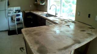 Custom Concrete Counter Tops Start to Finish Part 2 [upl. by Ayotas]