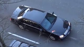 India PM Narendra Modi convoy into Downtown Vancouver  Burrard Street Bridge [upl. by Verger986]