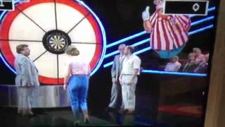 Jim Bowen pats female Bullseye contestant on the arse [upl. by Tihw]