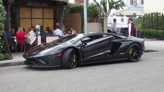 Lamborghini Aventador S in Beverly Hills w startup [upl. by Ariek]