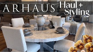 Arhaus HAUL and STYLING DECOR  Style With Me [upl. by Anitnatsnoc]