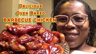 Barbecue Chicken  Oven Baked  Easy Recipe [upl. by Monetta970]