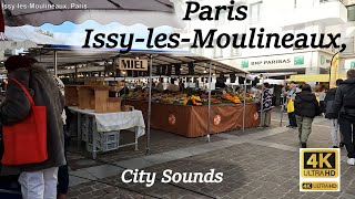 Paris Issy les Moulineaux  Walking Tour  4K [upl. by Orhtej499]