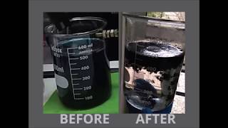 ELECTROCOAGULATION  Electrochemical Processes Tested on Lab  Before vs After [upl. by Culley]