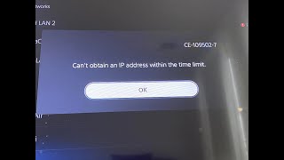 5 Ways To Fix PS5 Error Code CE1095027  Cant obtain an ip address within the time limit [upl. by Limaa936]