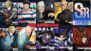 One Punch Man World Gameplay  Skills Of All SSR Heroes Showcase [upl. by Eecrad631]