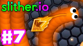 Slitherio  Gameplay Part 7  Kwebbelkop Skin Biggest Snake 47000 [upl. by Atteyek]