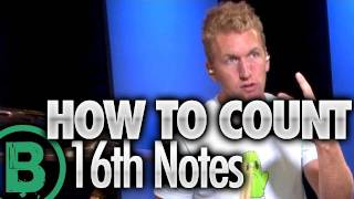 How To Count Sixteenth Notes  Beginner Drum Lessons [upl. by Dnama]