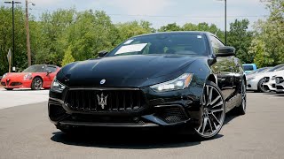 2021 Maserati Ghibli Trofeo Review  Start Up Revs Walk Around and Test Drive [upl. by Kcorb]