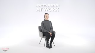 Relaxing 5 Minute Office Stretch Workout Easy Stretches To Do At Work [upl. by Lia901]