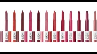 Maybelline SuperStay Ink Crayon Review and Lip Swatches [upl. by Godiva]