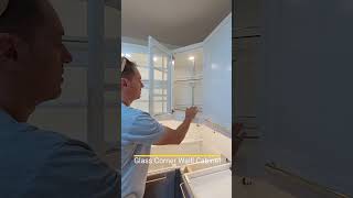 IKEA glass corner wall cabinet by your IKEA kitchen assembler in Virginia Beach  European Kitchens [upl. by Coonan]