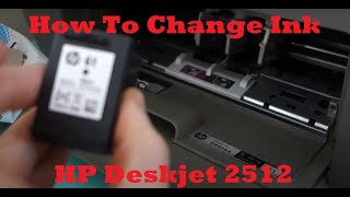 How To Change Printer Ink Cartridge  HP Deskjet 2512 Tutorial HowTo HP 61 Black Ink [upl. by Inattirb49]