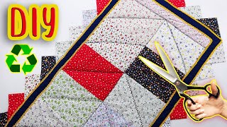 TEK KELİMEYLE AŞK Kolay Kırkyama Yolluk Paspas Runner Pike Yapımı Easy DIY Patchwork  Recycle [upl. by Hsirehc]