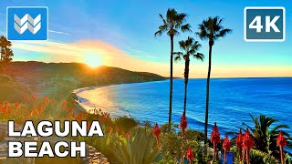 4K FIRST SUNRISE OF 2021  Laguna Beach California  New Year Scenic Walking Tour 🎧 [upl. by Kendy]