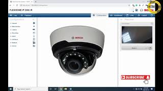 How To Configure Bosch IP Camera  Bosch FLEXIDOME 5000i IR [upl. by Hoffmann653]