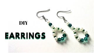 5 MINUTES DIY Earrings Beading tutorial  how to make earrings [upl. by Acissev]