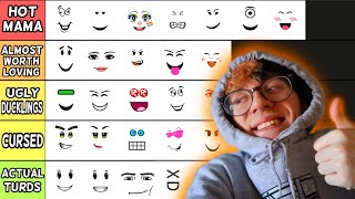 Roblox Face Tier List [upl. by Aniryt]