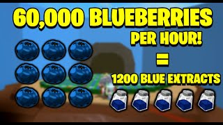 How to get Blueberries Fast  60000 an Hour  Bee Swarm Simulator [upl. by Sileray]