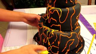 How to make Paint Splatter Fondant Cake [upl. by Anaud]