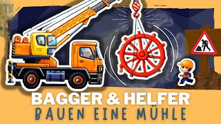 Bagger amp Baufahrzeuge ⭐ Wir bauen eine Wassermühle  Kindervideos  Kinderfilme  telekids [upl. by Topping]