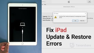 How to Fix iPad Could Not Be Restored Error 40132015914 [upl. by Neeloj]