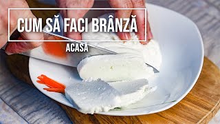 Branza facuta acasa cu cheag sau fara cheag Cas dulce facut in casa Reteta [upl. by Luther333]