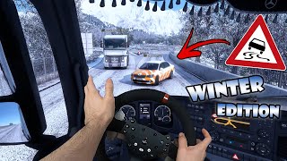 IDIOTS on the road 97  WINTER EDITION amp Skodas  REAL Hands Funny moments  ETS2 Multiplayer [upl. by Rhyne]