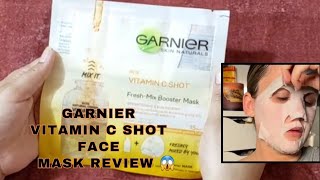 GARNIER VITAMIN C SHOT MASK REVIEW✨️ [upl. by Yrroc457]