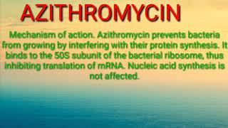 Mechanism action of azithromycin [upl. by Langill]