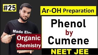 Phenol Preparation By Cumene  Reaction with Mechanism  L25  12th Organic  NEET JEE AIIMS [upl. by Gulick]