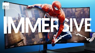 LG UltraGear OLED 45 Review  Massive Curved Gaming Monitor [upl. by Aicillyhp148]