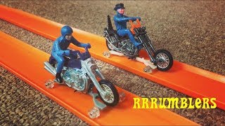 Hot Wheels RRRUMBLERS Drag Race Race off [upl. by Slaohcin]