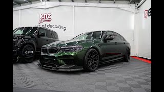 KNZ Detailing  BMW M5 COMPETITION FULL WRAP WITH MIDNIGHT GREEN FROM INOZETEK [upl. by Jenness]