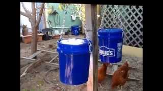 The best DIY chicken feeder  keep feed dry and safe from rodents and birds [upl. by Yecaw]