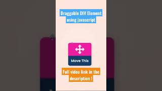 Draggable div element using javascript [upl. by Edith]