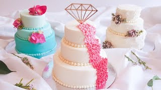 Cute MINI elegant WEDDING CAKES Rosies Dessert Spot [upl. by Nayt]