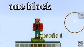 one block world  Minecraft Episode 1 [upl. by Lapo]