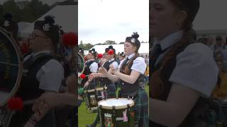 drummajor leads Forres pipeband display march during 2024 inverness highlandgames shorts [upl. by Solhcin346]