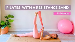 Full Body Resistance Band Workout  30 Mins  Beginner Friendly Pilates [upl. by Tacita44]