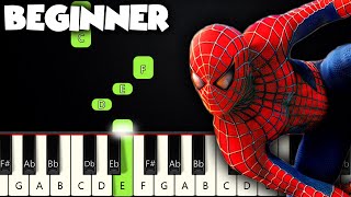 SpiderMan Far From Home Song  BEGINNER PIANO TUTORIAL  SHEET MUSIC by Betacustic [upl. by Alimaj]