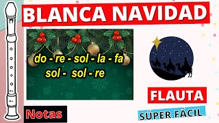 BLANCA NAVIDAD 🌟 FLAUTA dulce 🟠 Tutorial con animación [upl. by Clotilde]