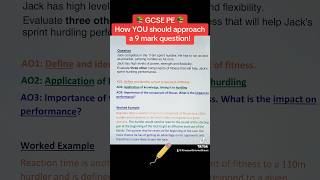 Part 3 How GCSE PE students should respond to a 9 mark question fyp shorts education pe gcse [upl. by Rusticus]