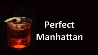 Perfect Manhattan Cocktail Drink Recipe HD [upl. by Ronoh835]