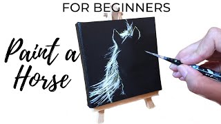 How To Paint A Horse For Beginners  Acrylic Time Lapse Painting [upl. by Laurance]