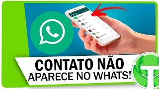 Contato não aparece no WhatsApp APRENDA RESOLVER [upl. by Nallak]